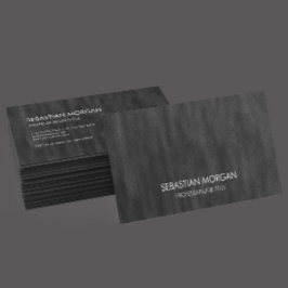 Cartão De Visita Texturizado minimalista preto simples moderno