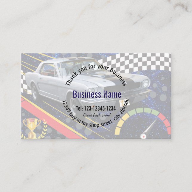 Cartão De Visita Thank you for your Business Editable Business mark (Frente)