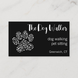 Cartão De Visita The Dog Walker Modern Professional Black