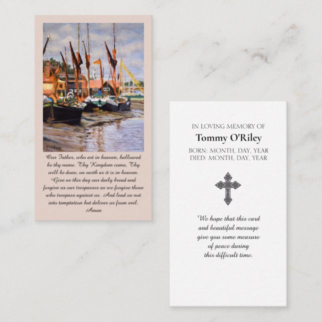 Cartão De Visita The Lord's Prayer -  Blue Purple Green Orange (Frente/Verso)