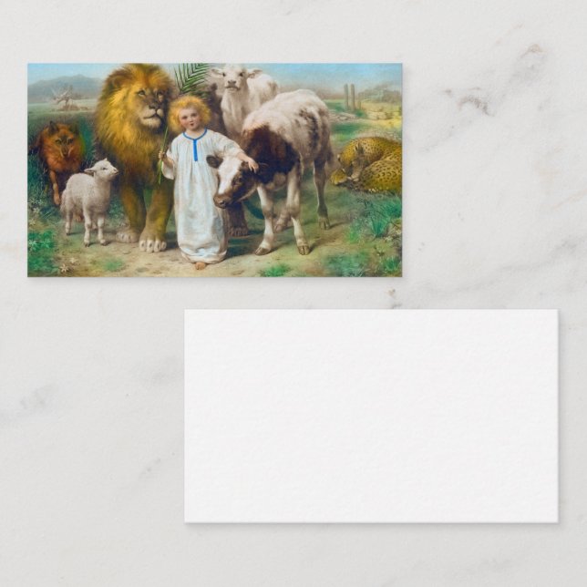 Cartão De Visita The Peace, 1896, por William Strutt (Frente/Verso)