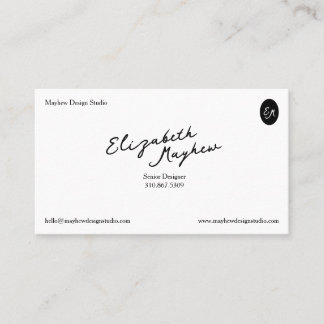 Cartão De Visita The Signature Script - Minimalist Business Card