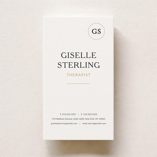 Cartão De Visita Therapist Mental Health Minimalist Professional  (Criador carregado)