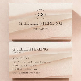 Cartão De Visita Therapist Psychologist Terracotta