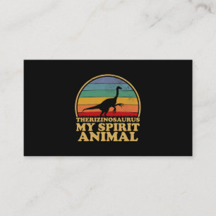 Cartão De Visita Therizinossauro É O Meu Espírito Dinossauro Animal