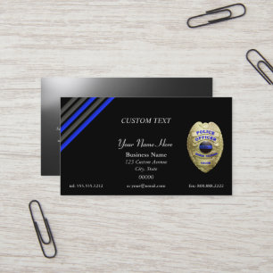 Cartão De Visita Thin Blue Line Estrelas e Listras 4 Opções de Insí