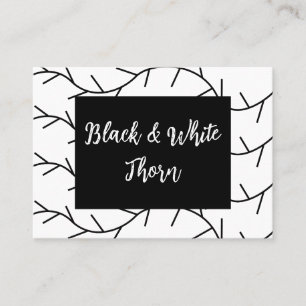 Cartão De Visita Thorn Black and White Thorn
