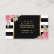Cartão De Visita Thread de Seamstress e Agulha Vintage Floral (Verso)