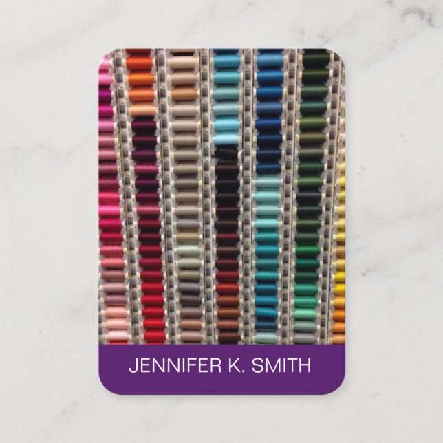 Cartão De Visita Thread Seamstress Tailor Sewing Fashion Design (Frente)