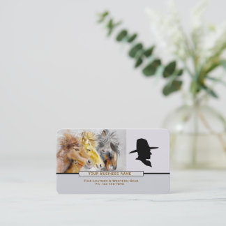 Cartão De Visita Three Horses Western Business Card