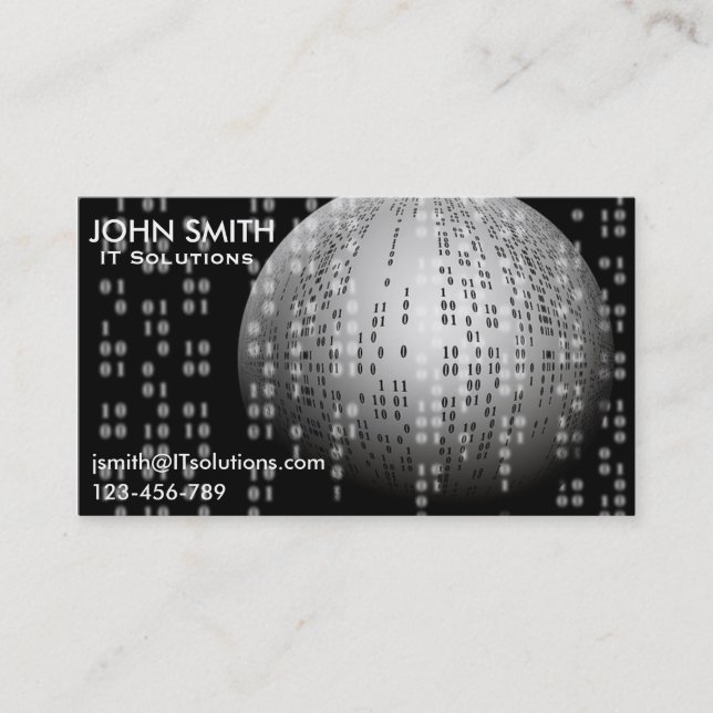 Cartão De Visita TI freelance, consultor de soluções de computador  (Frente)