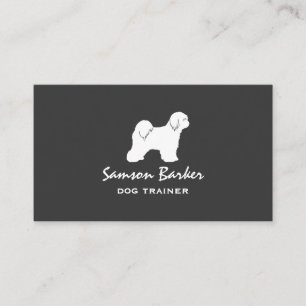 Cartão De Visita Tibetano Terrier Silhouette Cuidados Com Animais