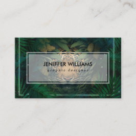 Cartão De Visita Tiger hiding in Foliage              