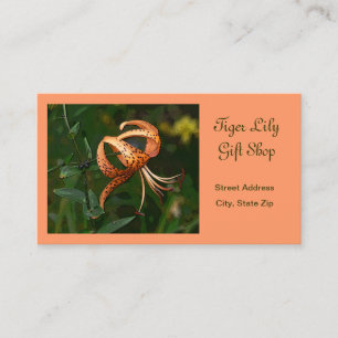 CARTÃO DE VISITA "TIGER LILY" (FLORAL, FOTO) PERSONALIZÁVEL