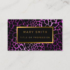 Cartão De Visita Tigre Rosa Moderno de Luxo Adicionar Seu Texto