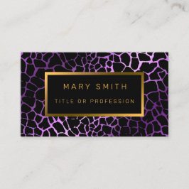 Cartão De Visita Tigre Roxo Moderno de Luxo Adicionar Seu Texto