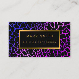 Cartão De Visita Tigre Roxo Moderno de Luxo Adicionar Seu Texto