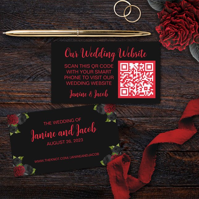 Cartão De Visita Til Death Nos Part Gothic Rosa Enclosure Card (Criador carregado)