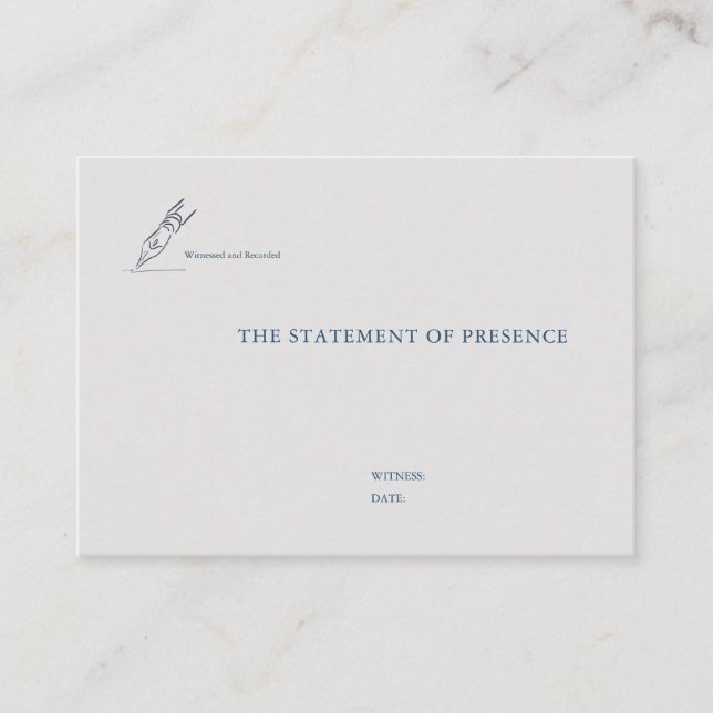 Cartão De Visita Timepiece - Minimalist Wedding Enclosure (Frente)