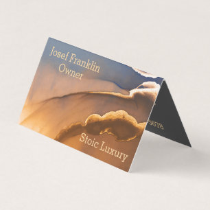 Cartão De Visita Tinta alcoólica temporária Dourada e azul