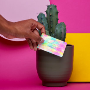 Cartão De Visita Tinta Colorida Moderna Tinta Nublada Tie-Dye Abstr