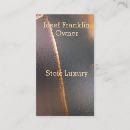 Cartão De Visita Tinta de Álcool Simples Azul e Dourada Aquarela