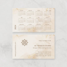 Tinta de Ouro bege Moderno Elegante do Calendário 