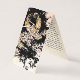 Cartão De Visita Tinta Legal oriental lendária do dragão chinês 