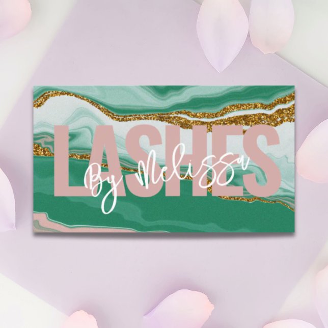 Cartão De Visita Típica Moderna Lashes Artistas De Maquiagem De Bel (Modern Typography Beauty Makeup Artist Lashes Business Card)