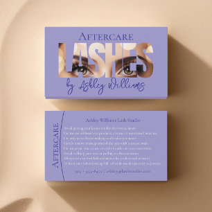 Cartão De Visita Típica moderna "LASHES by" após o atendimento
