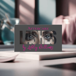 Cartão De Visita Típica moderna "LASHES by" após o atendimento
