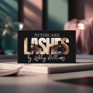 Cartão De Visita Típica moderna "LASHES by" após o atendimento