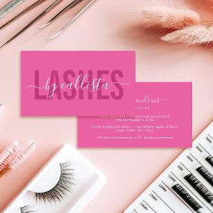 Cartão De Visita Típica Simples Moderna Elegante Lashes Business C
