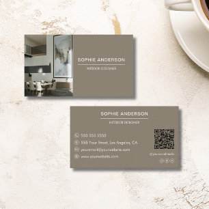 Cartão De Visita Tipo de Designer de QR de Fotografia Personalizada