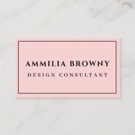 Cartão De Visita Tipografia Cor-de-Rosa Esbranquiçada | Feminina Ch