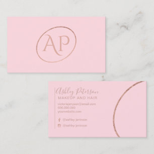 Cartão De Visita Tipografia da composição do cabelo do logotipo da