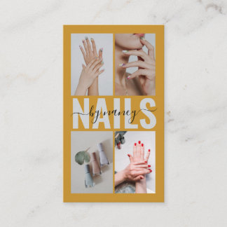 Cartão De Visita Tipografia de Artista de Unhas Foto Colagem Mostar