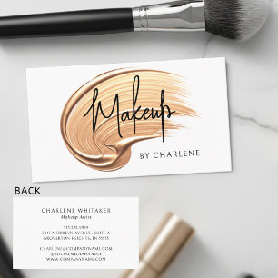 Cartão De Visita Tipografia de Script Moderno Makeup