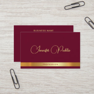 Cartão De Visita Tipografia de Texto Dourado Premium Luxo Grosso
