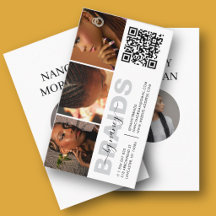 Tipografia de Tranças Colagem de Fotos Código QR