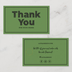 Cartão De Visita Tipografia Do Logotipo Verde Floral Botânico Obri