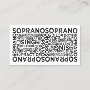 Cartão De Visita Tipografia do soprano