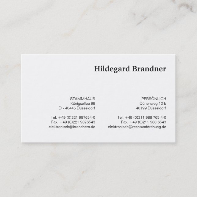 Cartão De Visita Tipografia e azul (Frente)