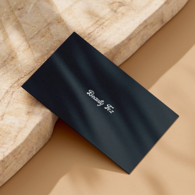 Cartão De Visita Tipografia esteticista Cinza de Cinzas brancas pre (Esthetician Typography Black White Gray Grey Business Card)