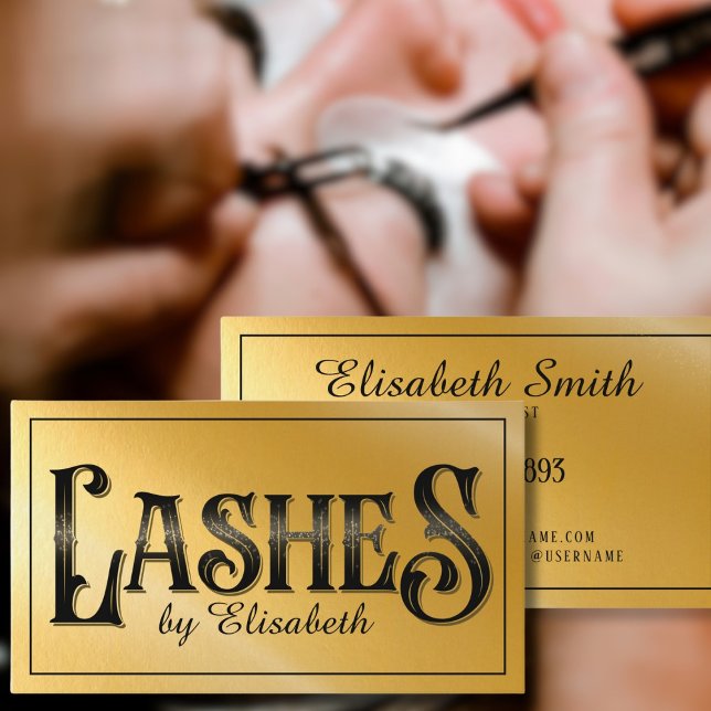 Cartão De Visita Tipografia Lashes (Criador carregado)