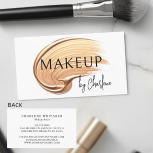 Cartão De Visita Tipografia Moderna do Artista Makeup