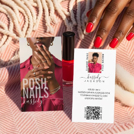 Cartão De Visita Tipografia Negrita Moderna Caligrafia de Letra QR