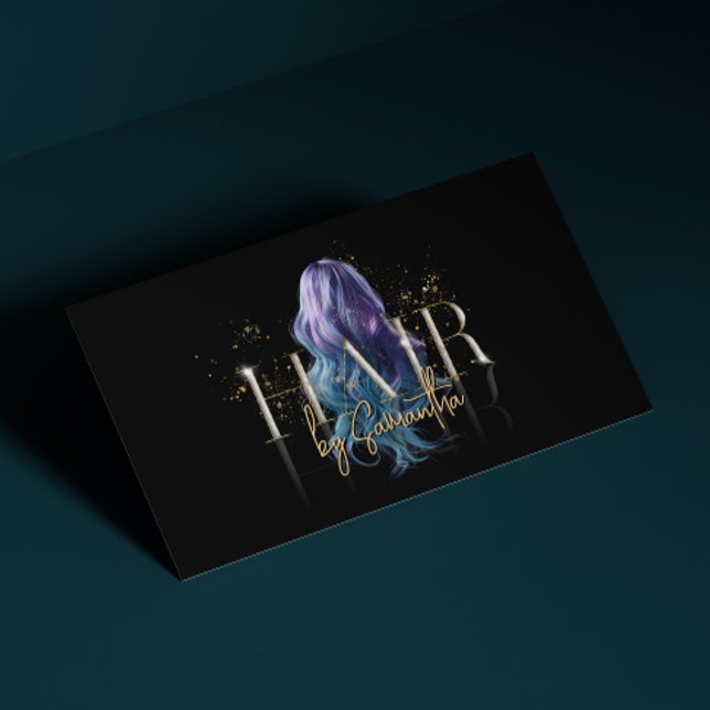 Cartão De Visita tipografia rosa de ouro de luxo moderna (Criador carregado)