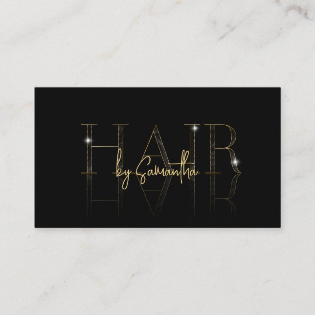 Cartão De Visita tipografia rosa de ouro de luxo moderna (Frente)