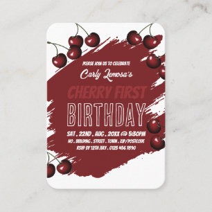 Cartão De Visita Tíquetes de vaivém de Cherry Design Berry Primeiro